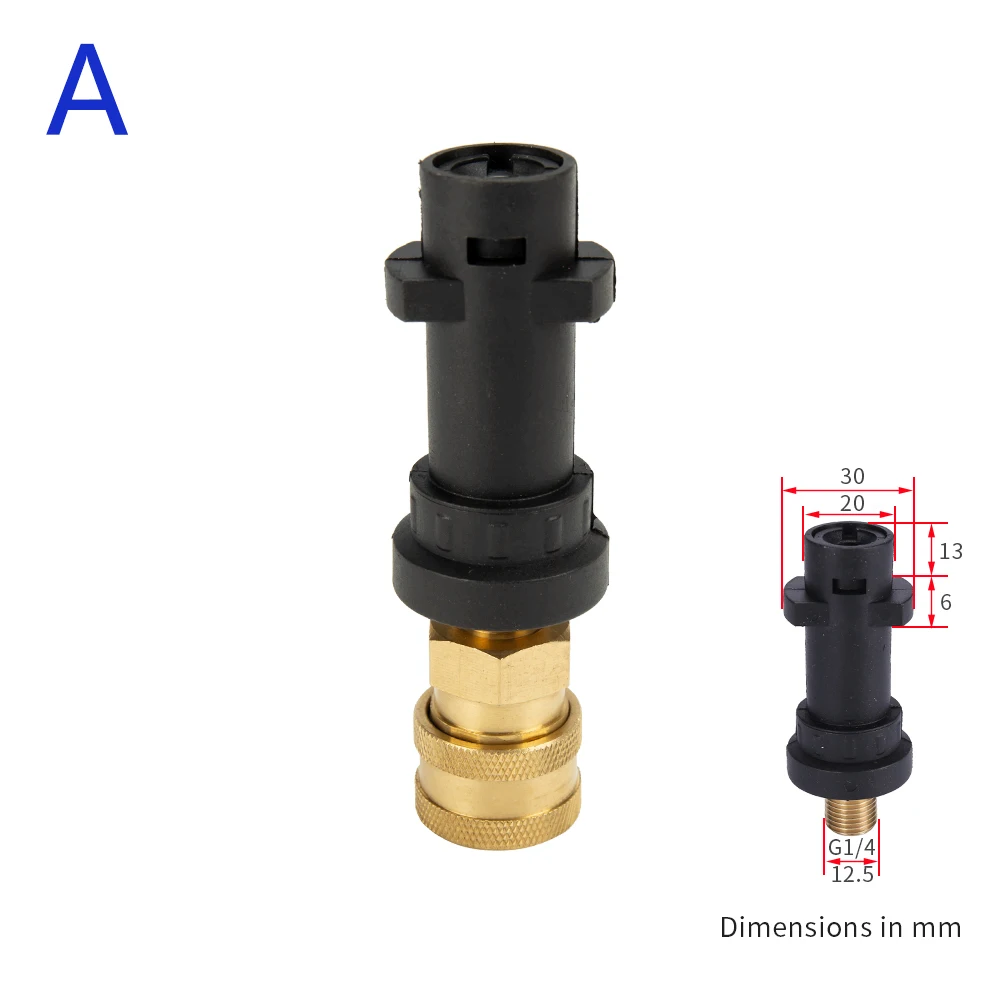 Pressure Washer Connector Adapter 1/4 Quick Plug to Karcher Nilfisk Lavor Bosch Michelin Adapter Spray Gun Wand Lance Car Wash