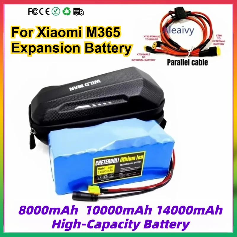 

36V Lithium Battery 8Ah 10Ah 14Ah for Xiaomi M365/PRO/PRO2/1S/Mi3 Basic Additional Parallel Additional Expansion Battery Pack