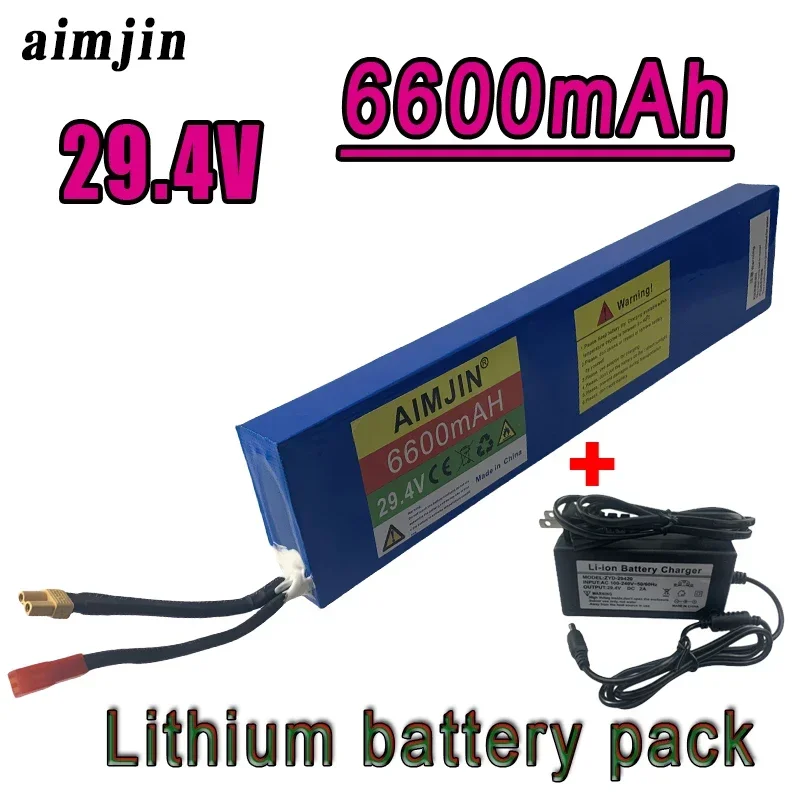 29.4V 6600mAh 18650 Battery Lithium Ion Battery For transportation equipment Outdoor Power Supplies etc