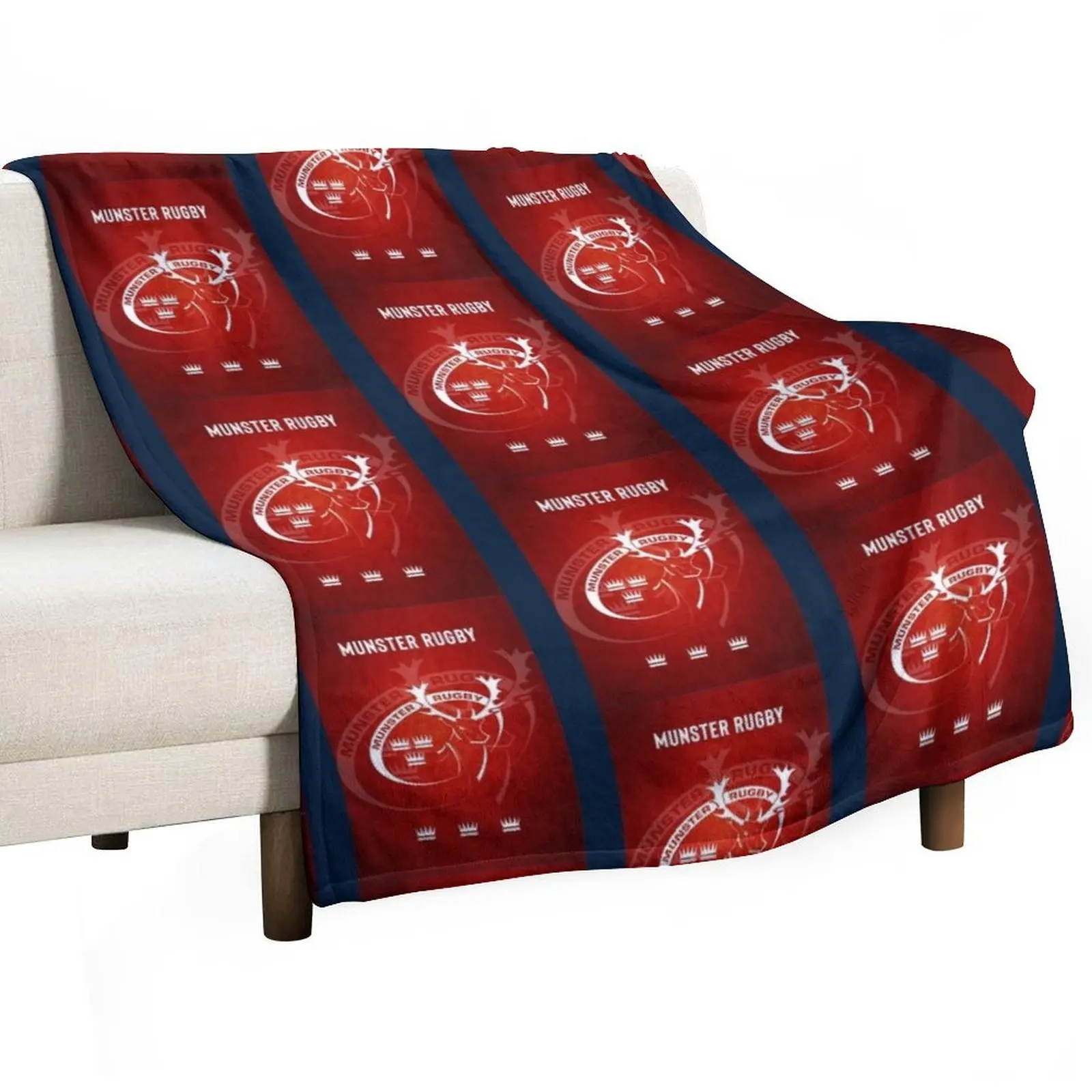 

Munster Rugby Throw Blanket Bed Fashion Sofas Vintage Blankets