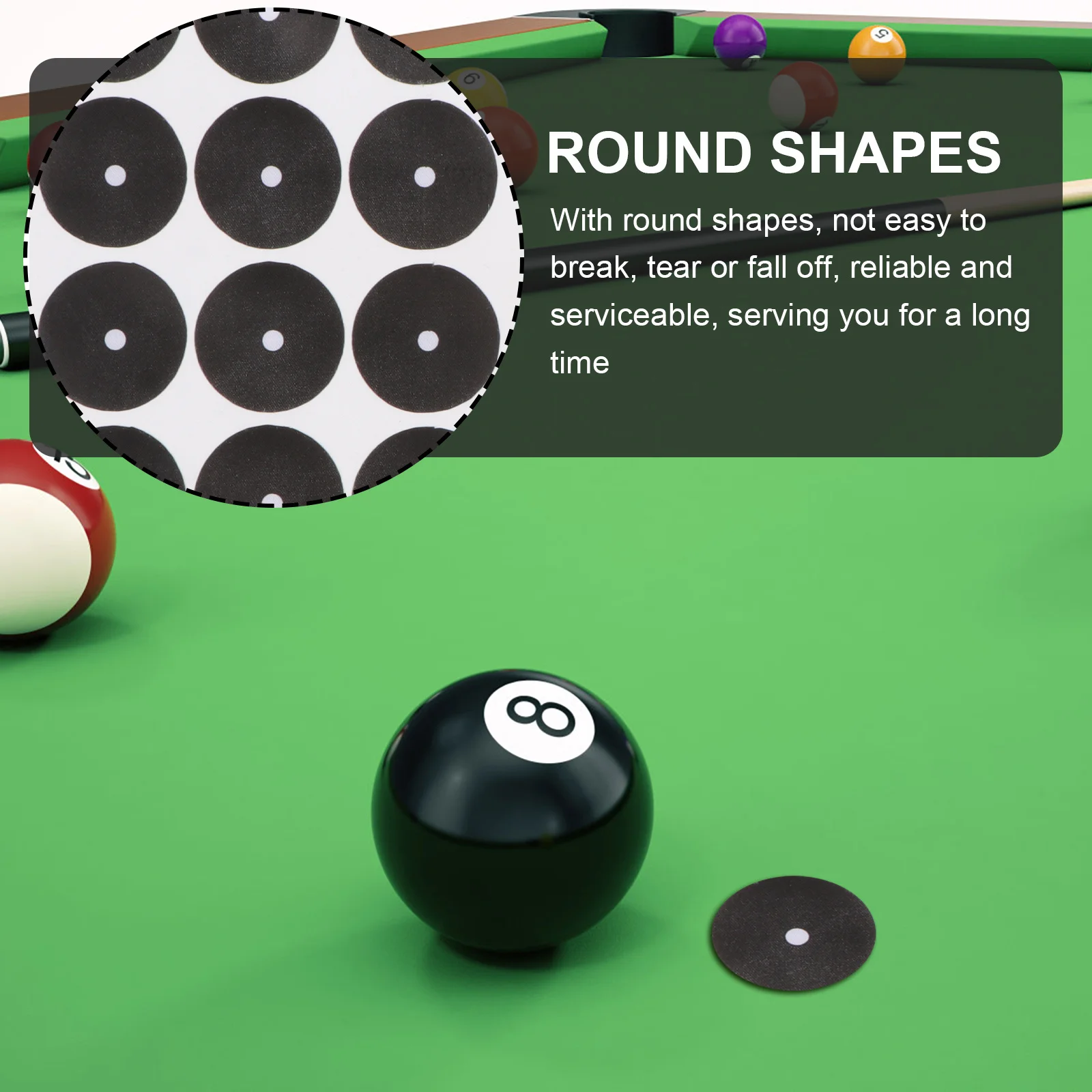 

2pcs Snooker Black Spots Self-Adhesive Billiard Table Marker Dots Pool Table Accessory Black Dot Sticker Woven Cloth Marking