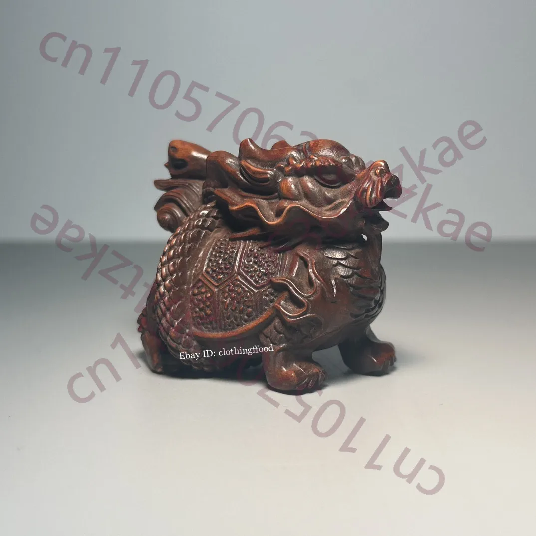 

Collection Wood Carving Xuanwu Auspicious Divine Beast Ornaments, Handicrafts