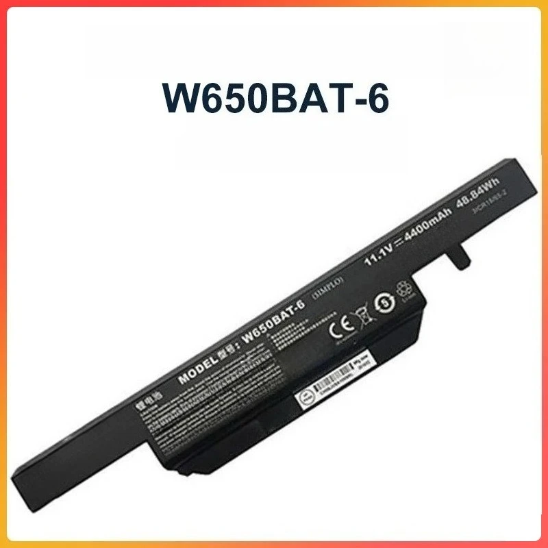 

W650BAT-6 Laptop Battery Compatible For Hasee K650d K610C K710C K590C K570N Safe Stable and High Efficiency Rechargeable Battery
