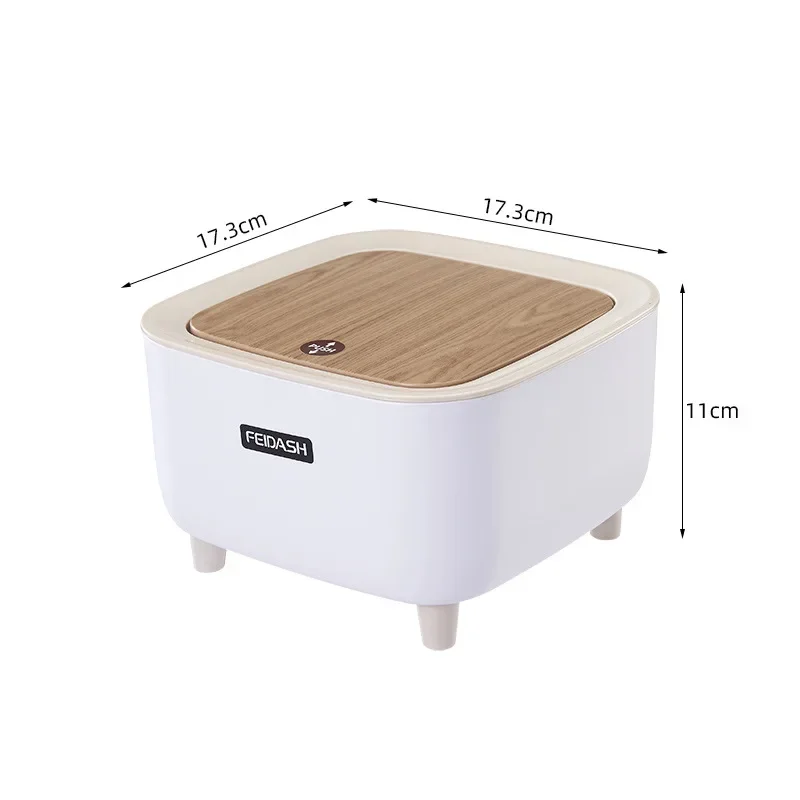 Waste Bins Desktop Garbage Basket Home Table Plastic Trash Can Office Supplies Dustbins Sundries Barrel Box