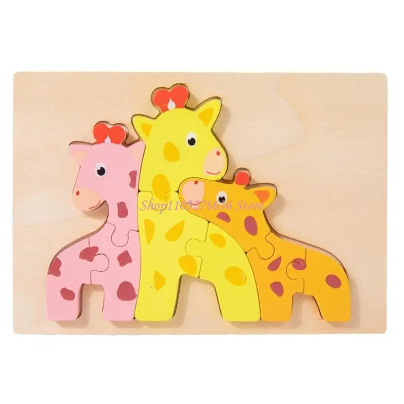 R6FD Kids Interactive Wooden Animal Puzzle Educational for Play Funny Table Toy Best Gift for Indoor/Outdoor Supplies Xmas Gi
