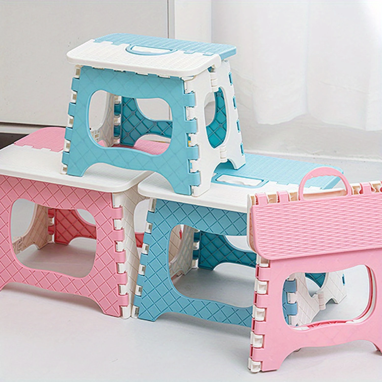 Portable Folding Stool - Durable Pp, Square Design For Outdoor Activities, Fishing &  Use