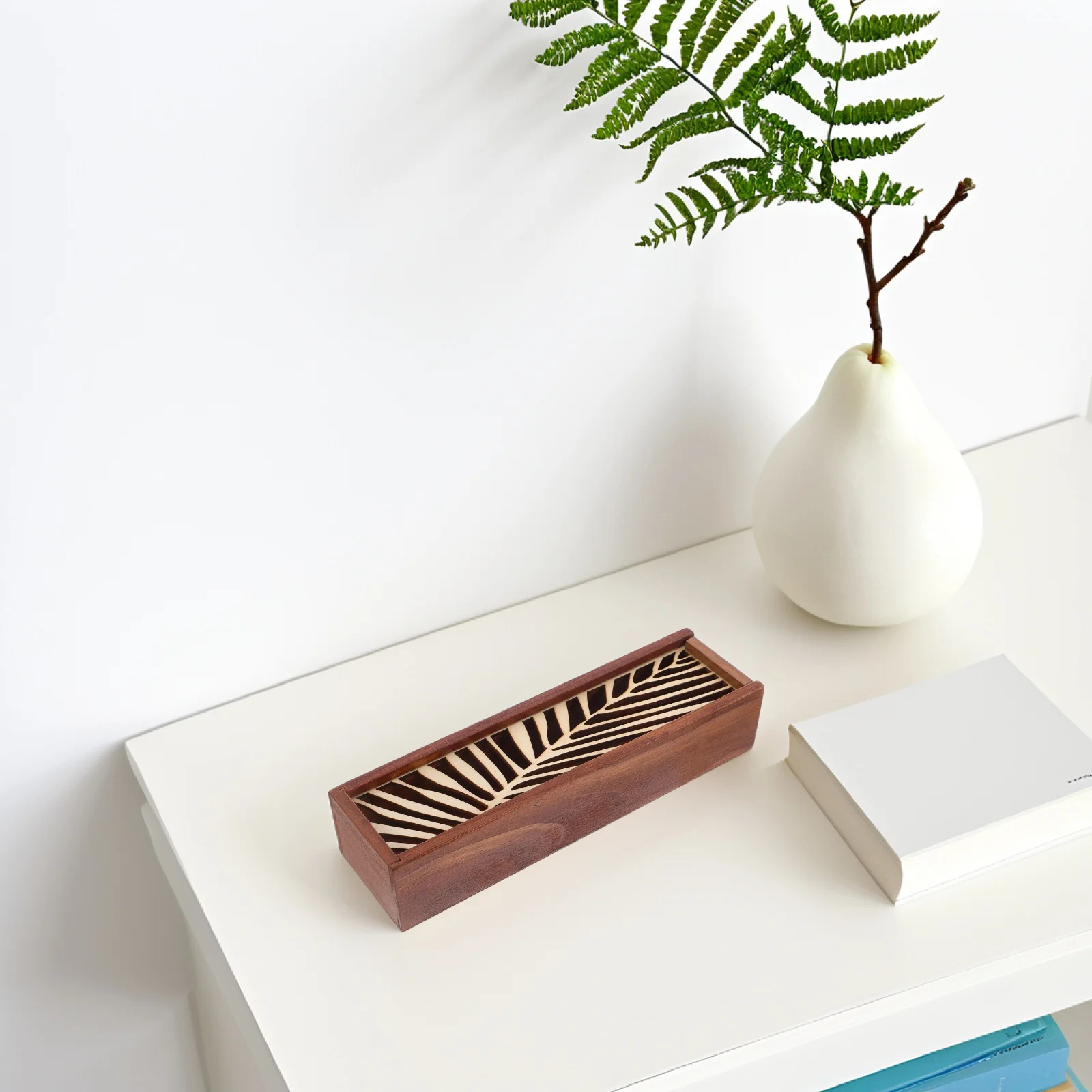

Wooden Stationery Box Elegant Hollow Design Sturdy Material Pencil Case Decor Small Boxes Desk Organization Jewelry Storage