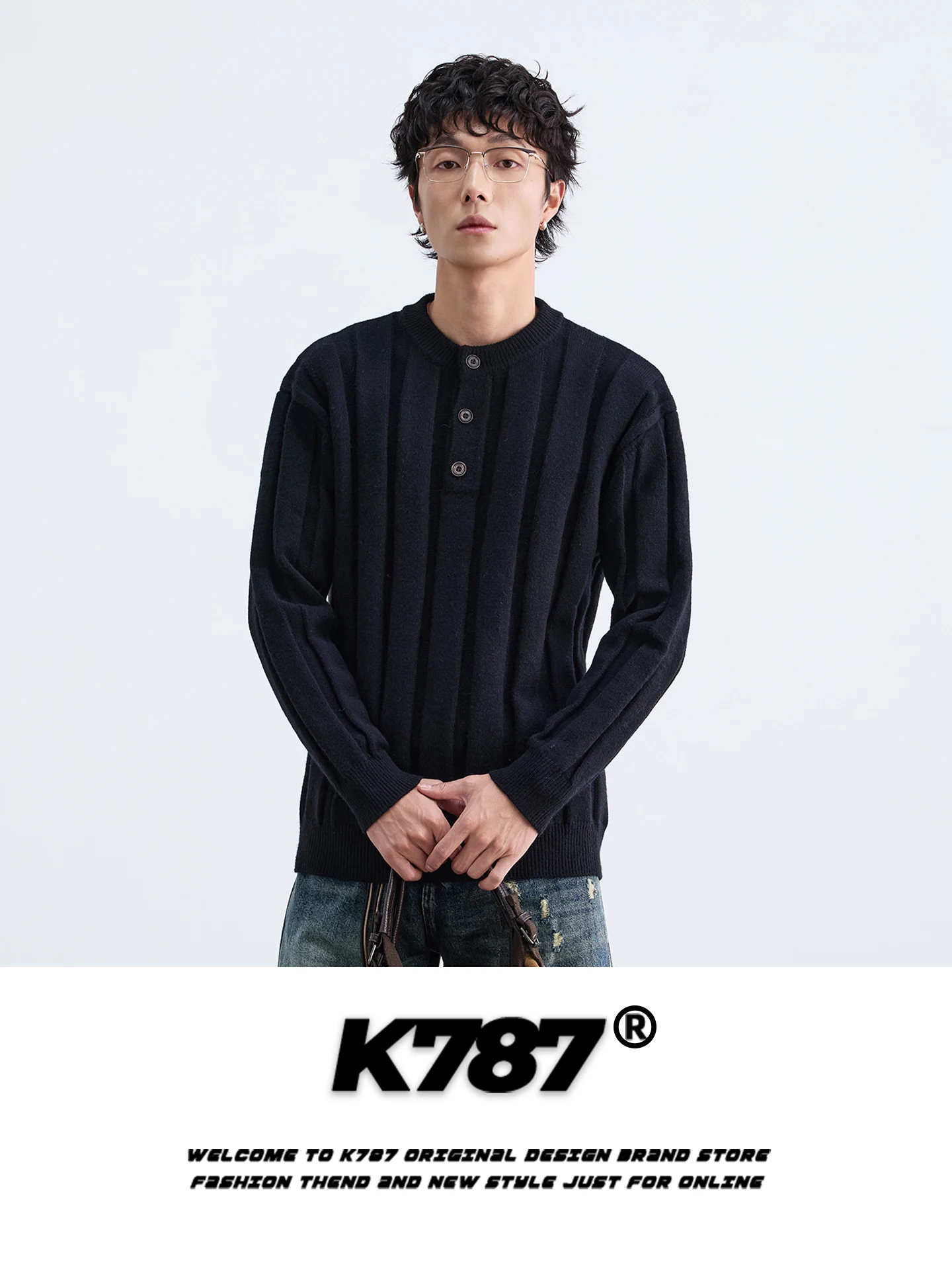 

Американский ретро-свитер свободного кроя с круглым вырезом, теплый, повседневный, для мужчин и женщин, с диагональным полосатым узором