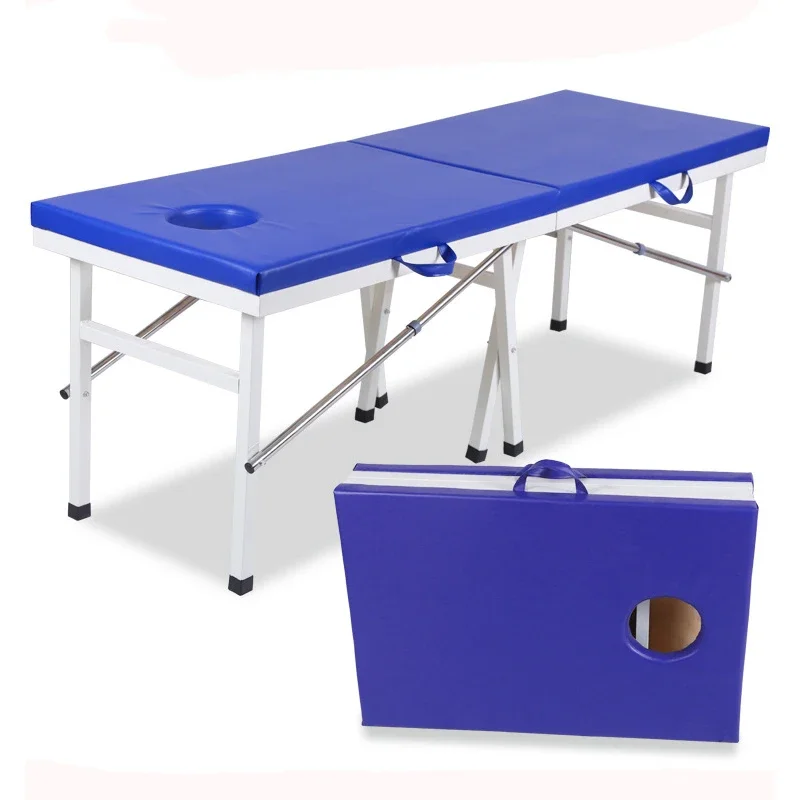 

Factory direct portable foldable eight-legged solid massage bed Beauty massage massage bed