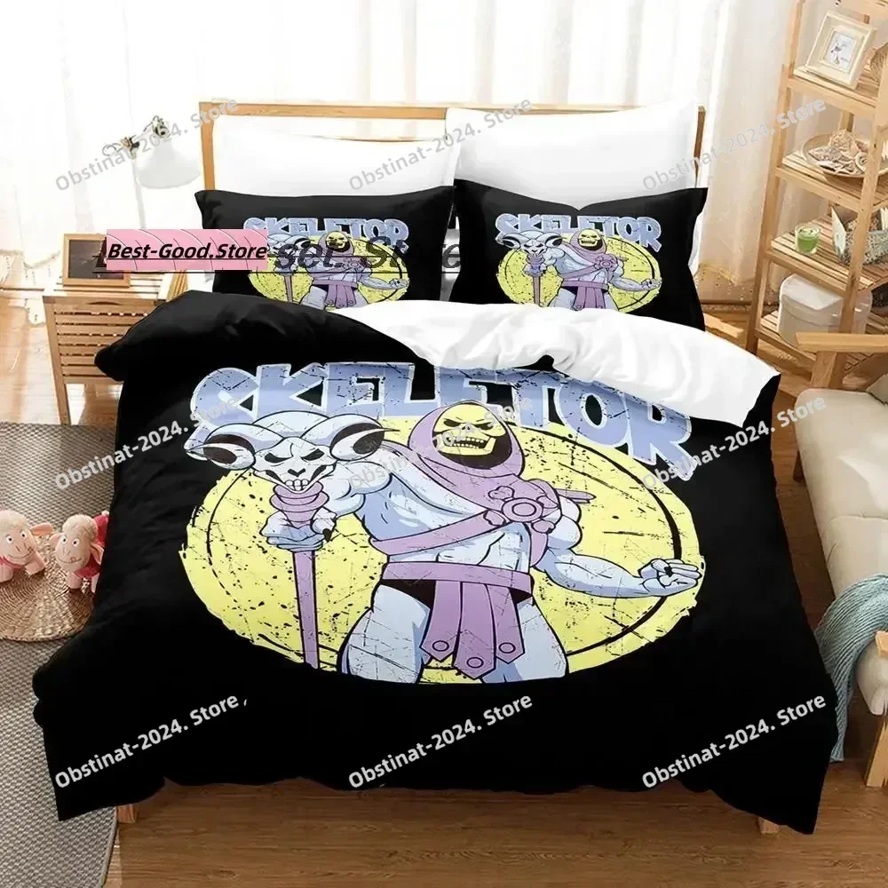 

2014 Skull Skeletor Bedding Set Duvet Cover Full Queen King Size Pillowcase Bed Printed Bed Set Aldult Kid Bedroom Single Twin