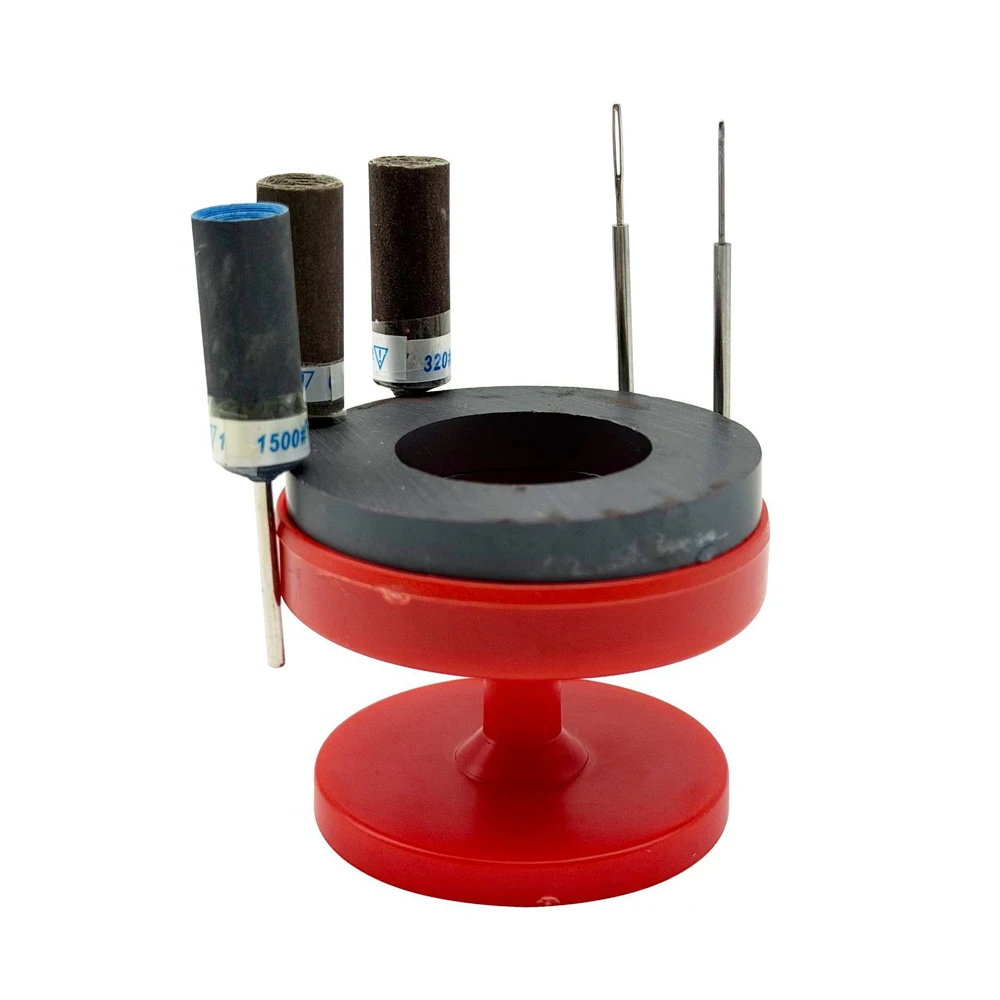 Premium Magnetic Tool Tray Desktop Storage Rack for Grinding Heads Needles Bits Stand Organizer Workbench Jewelry Tools