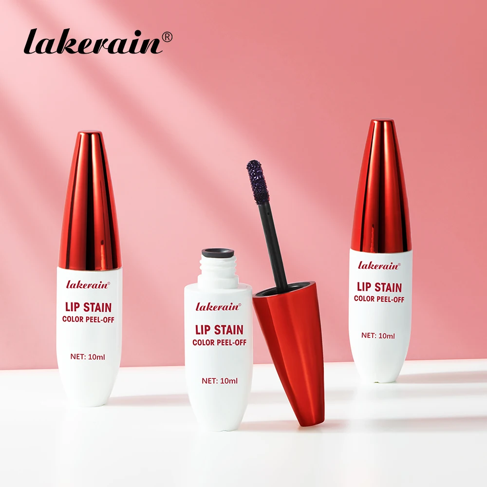 ملمع شفاه ليكراين عالي السعة قابل للتقشير بثلاثة ألوان، سهل الاستخدام، مرطب، أحمر شفاه غير قابل للنقل وملمع شفاه