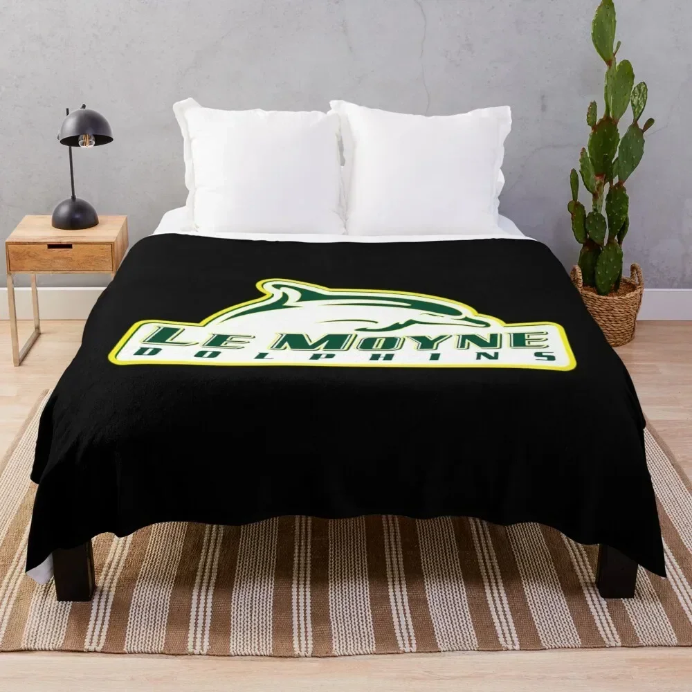 

Le Moyne Dolphins Throw Blanket Portable Lightweight Blanket for Travel Camping