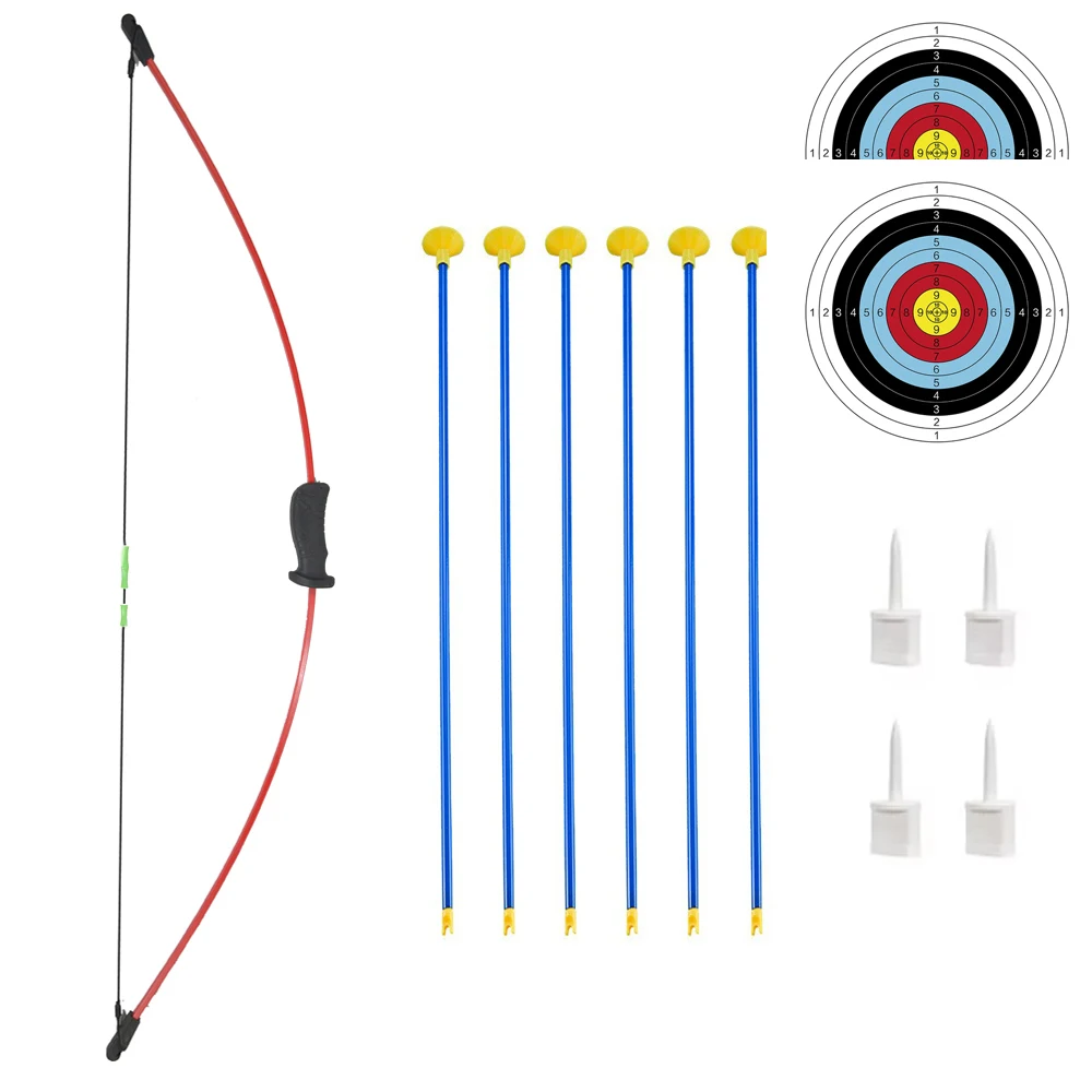 37inch Kids Toy Bow Set for Teens Youth Beginner Outdoor Shooting Practice Longbow Archery Sport
