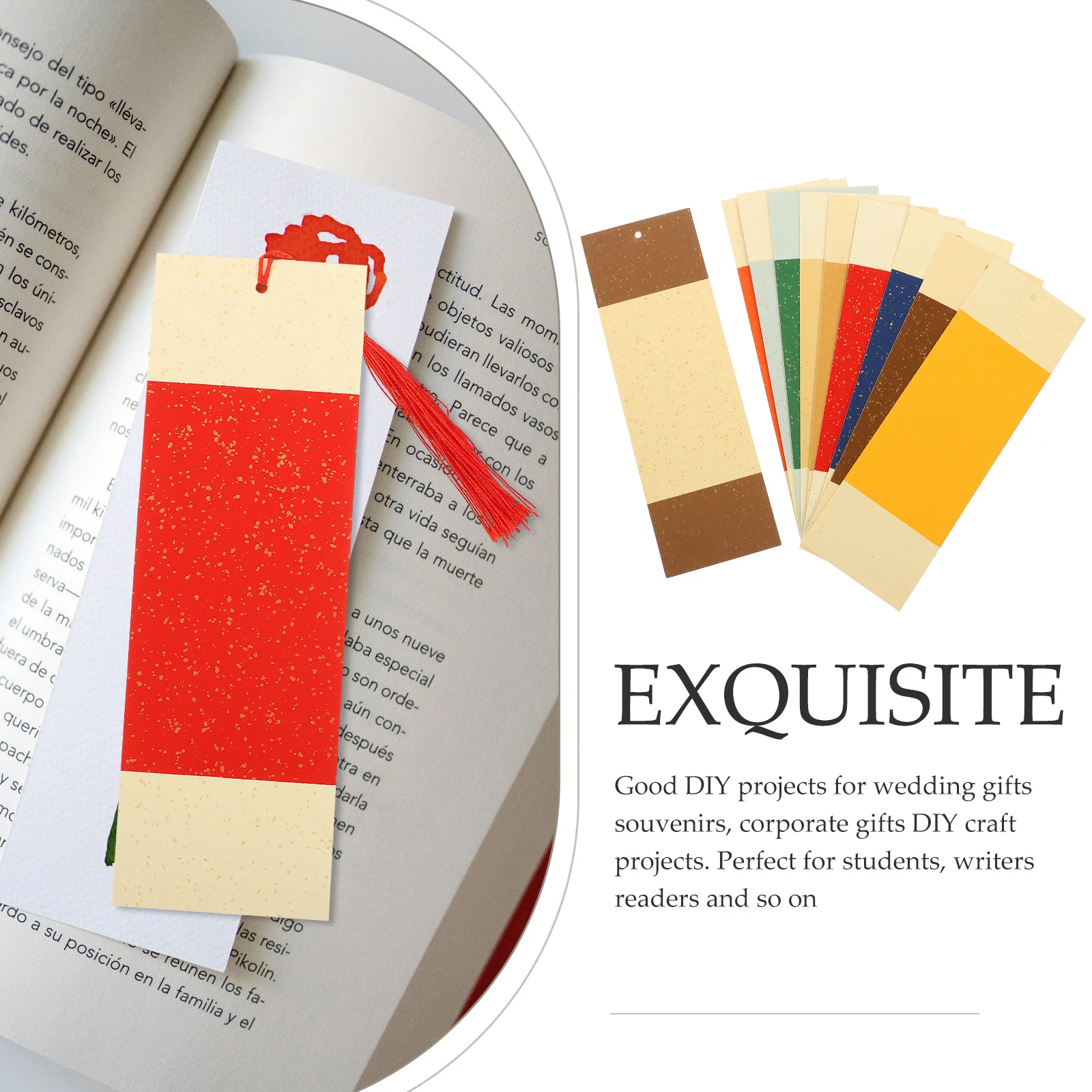 

10Sets Paper DIY Bookmarks Chinese Style Blank Tassel Page Markers Book Labels Reading Markers Gifts Paper Bookmarks
