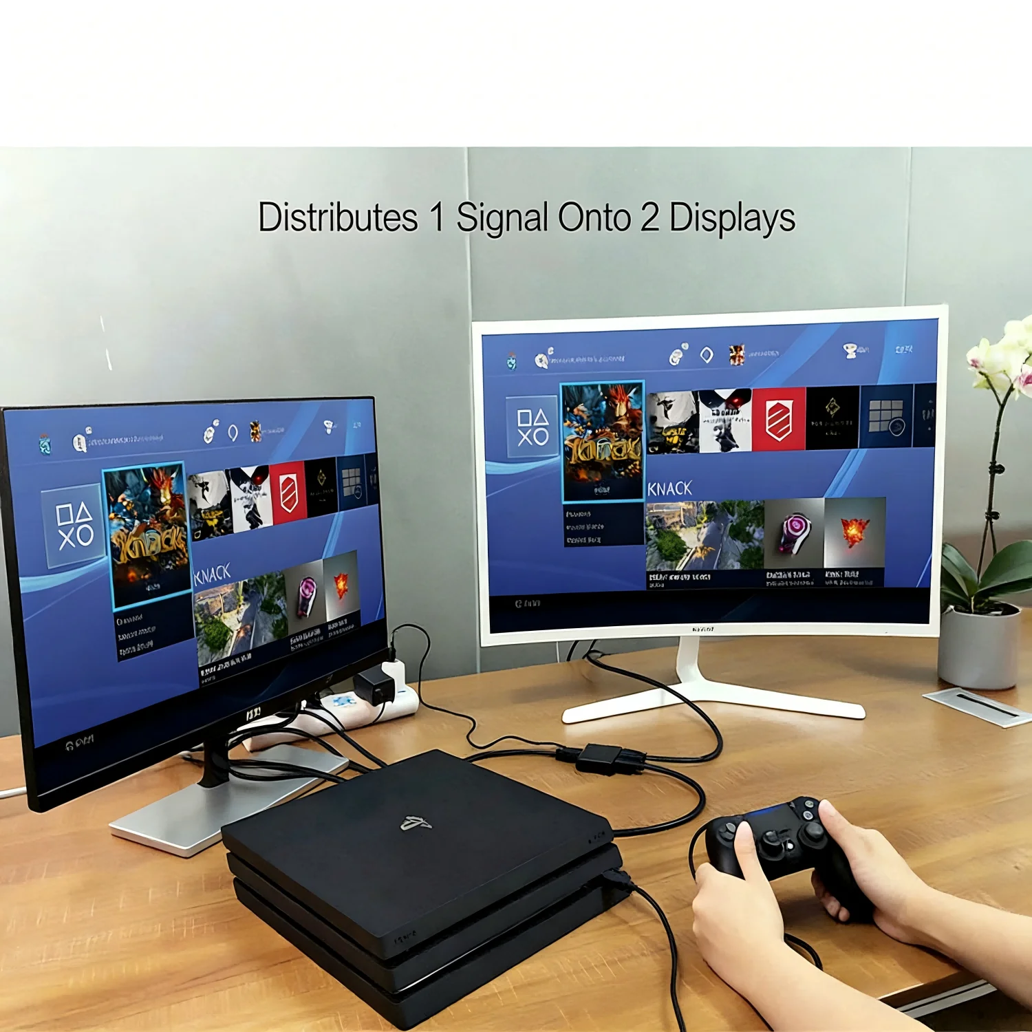 4k hdmi-compatível 1x2 divisor switch 1 em 2 saídas amplificador distribuidor de vídeo display duplo para caixa pc monitor projetor portátil