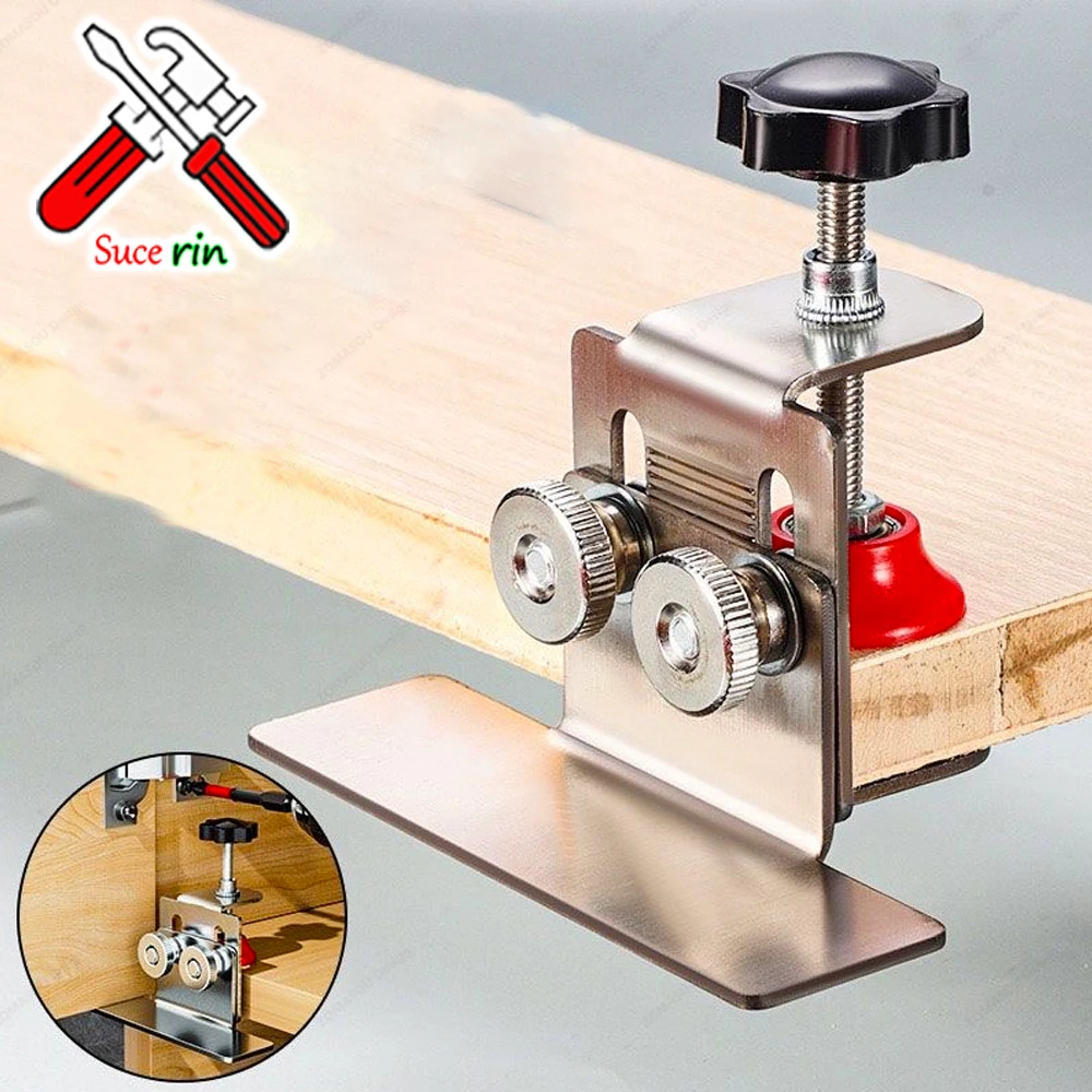 New!Cabinet Door Mounting Jig Cabinets Frame Clamp Household Hidden Door Stainless Steel Mounting Support Woodworking Tools