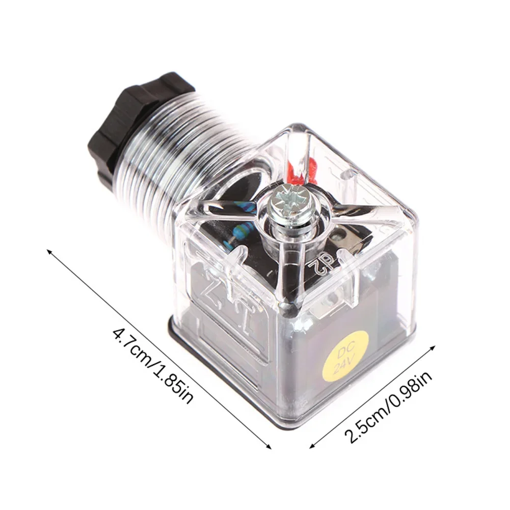 1PCS DC24 Solenoid Coil Hydraulic Valve With Transparent Voltage Display Suitable For Various Industrial Fluid Systems