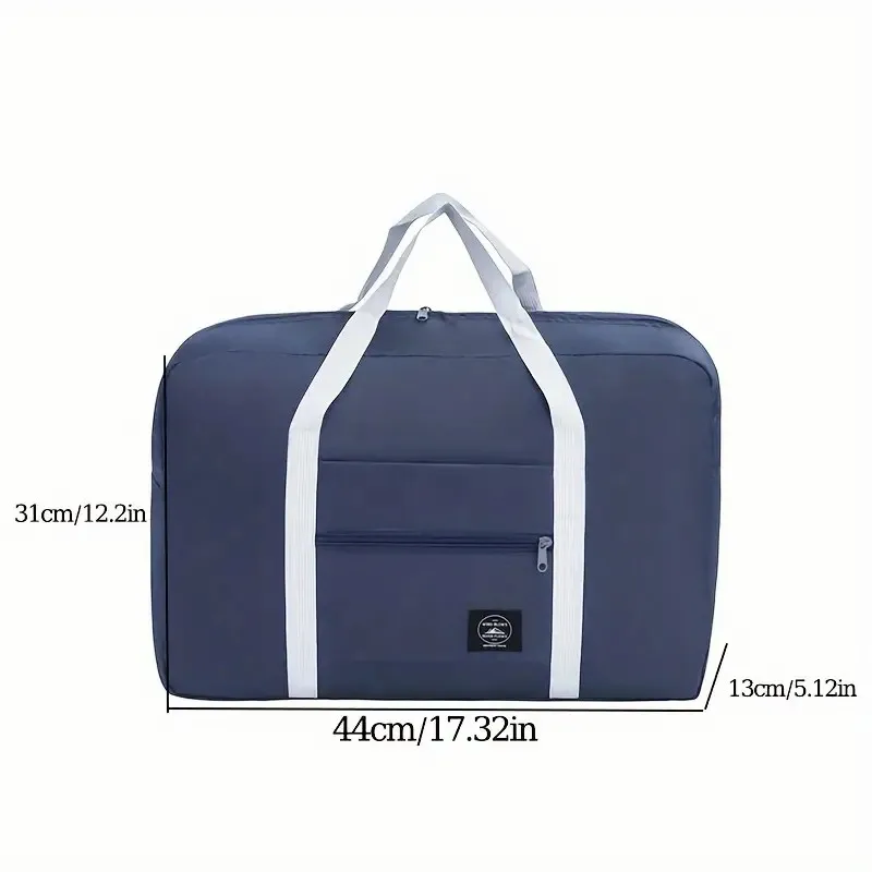 Foldable travel luggage bag, portable high-capacity luggage bag with zipper, home storage for easy carrying and storage