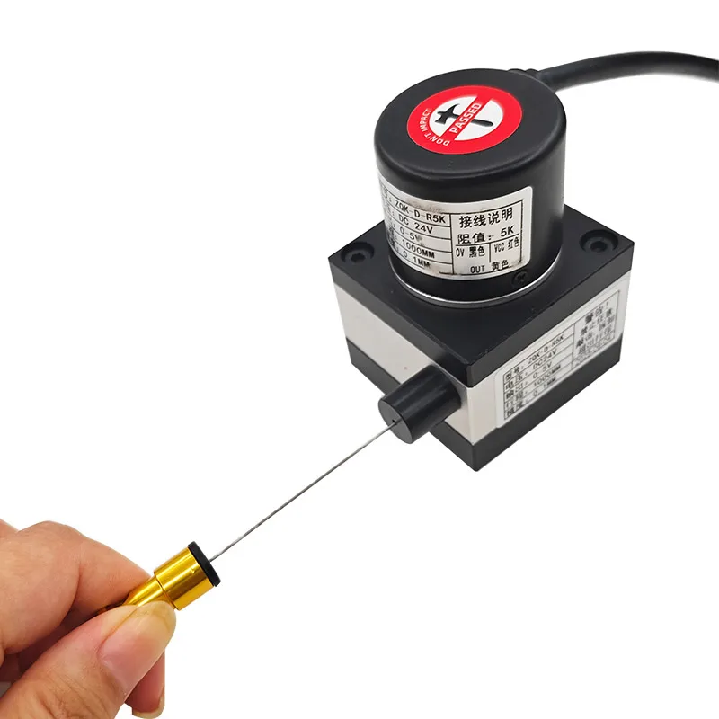 Pull Rope Displacement Sensor Linear Distance Measurement Encoder Electronic Ruler Pulse Analog Quantity 0-10/5V 4-20mA 0-10KΩ