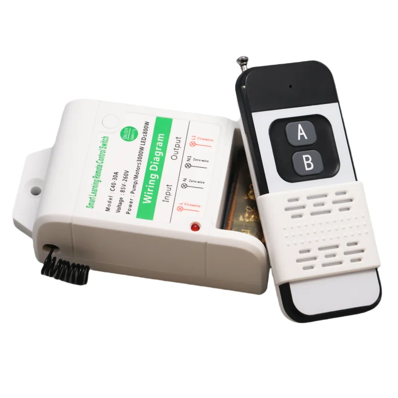 Interruptor de controle remoto sem fio 433mhz ac 85v 110v 220v receptor de relé rf para motor de garagem rf 433 mhz para interruptor de luz