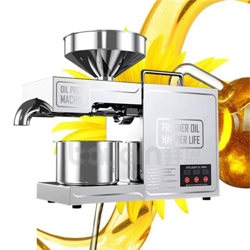 Fully Automatic Small Electric Oil Press Machine Oil Making Processing Machine Sesame Edible Oils Presser Machines