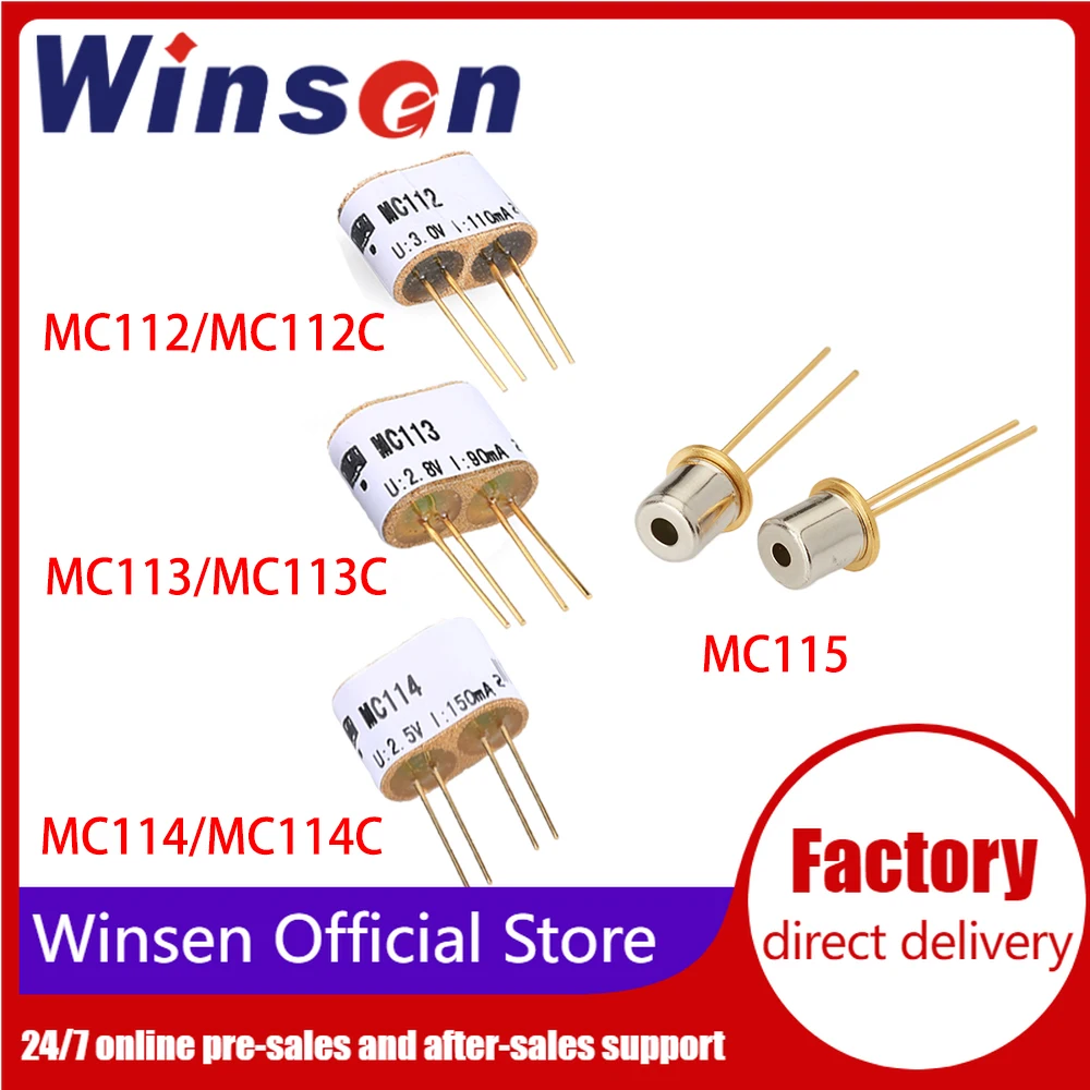 

10 шт., датчик легковоспламеняющихся газов Winsen MC112/MC112C/MC113/MC113C/MC114/MC114C/MC115, промышленный датчик утечки горючих газов