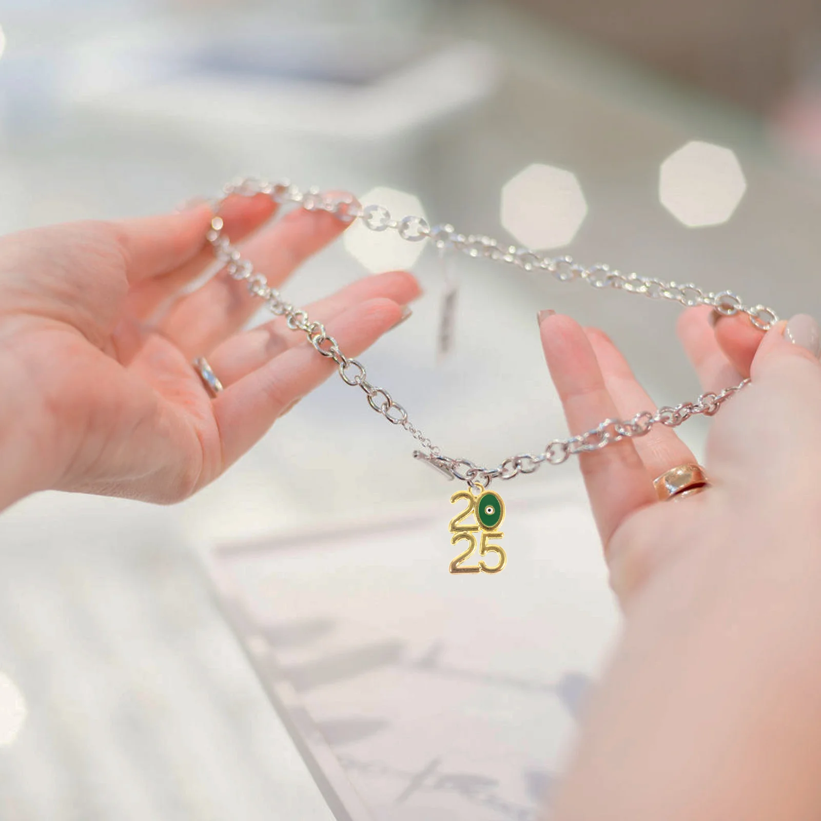 

20Pcs Metal 2025 Number Charms Pendants DIY Jewelry Making Bracelet Necklace Crafts New Year Accessory Gifts Number Pendant