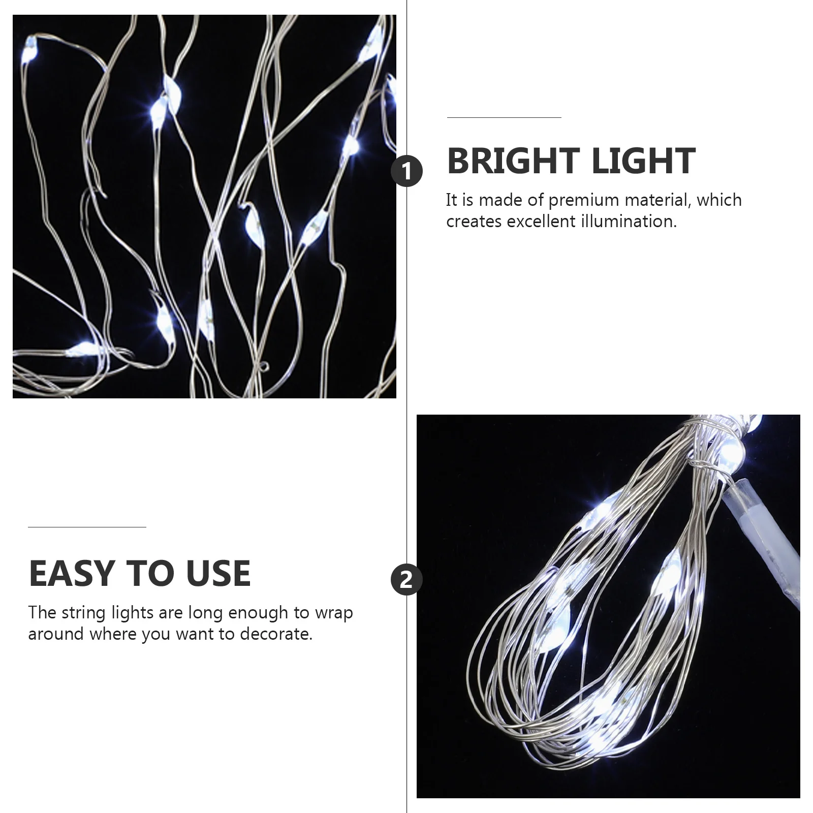 

12Pcs LED String Lights Operated Decorative Fairy Lights for Bedroom Patio Wedding Party Gift LED Light String