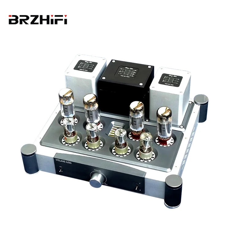 

BRZHIFI EL34 China Manufactured 2021 Hot Sale Aluminium Alloy Audio Tube Amplifier Hifi Audio Home Of Multimedia Equipment