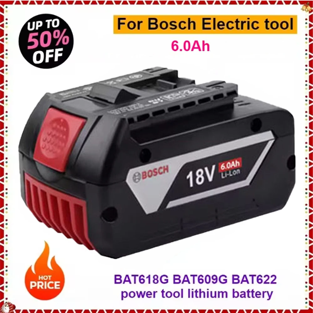 

Original Bosch 18V 6000mAh Professional System Cordless Tool BAT609 BAT618 GBA18V 18650 Battery 18V Replacement Battery