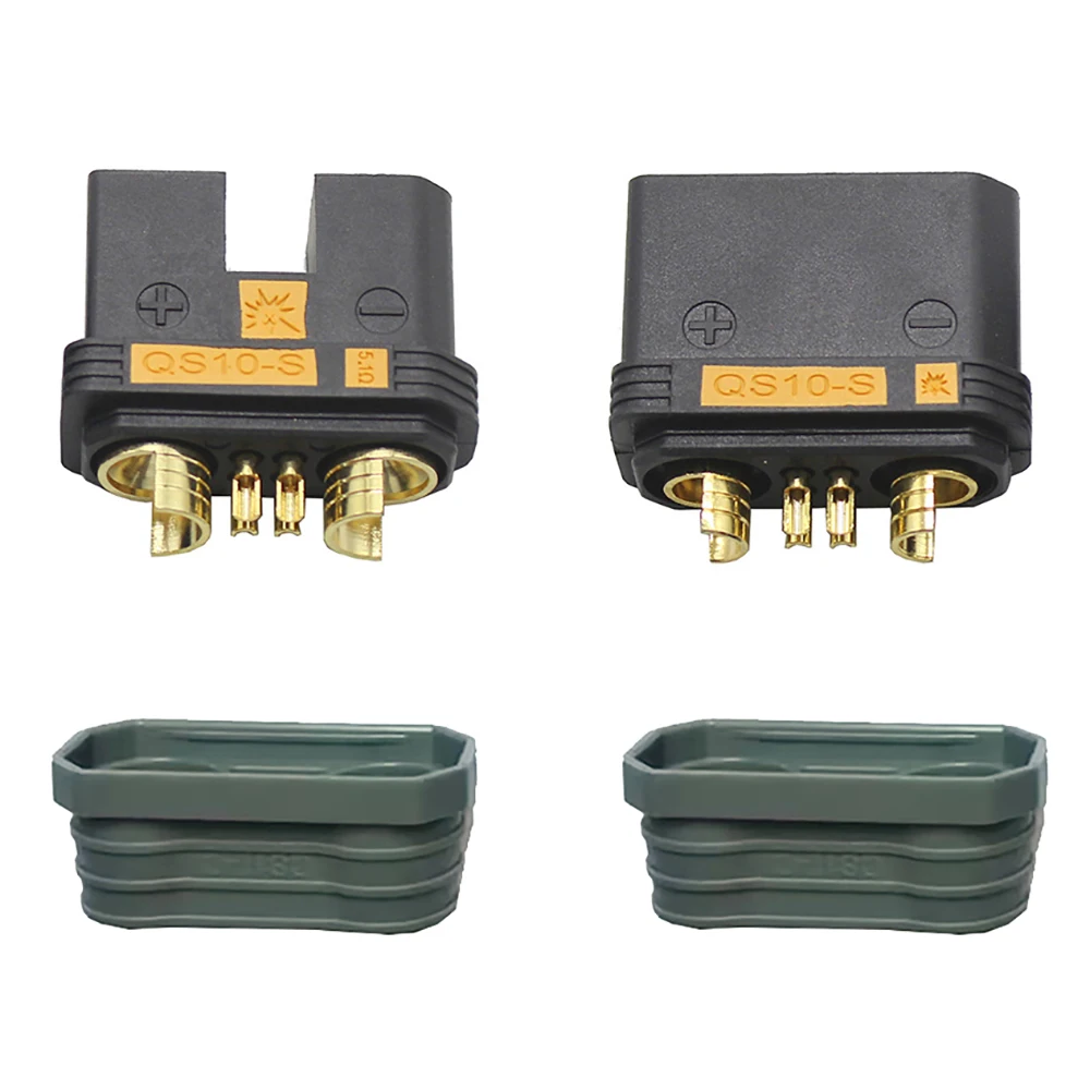 

QS10-S Heavy Duty Battery Connector Anti-Spark Gold 180A Large Power Plug for RC Plant protection drone Car Model