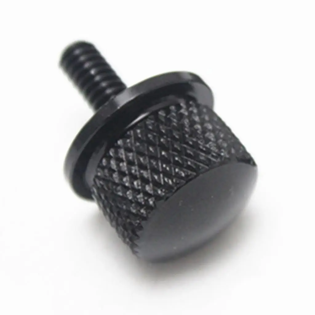 1/4'' 20 Black Billet Aluminum Knurled Seat Bolt Screw 996-2015 Models Motorcycle Seat Bolt