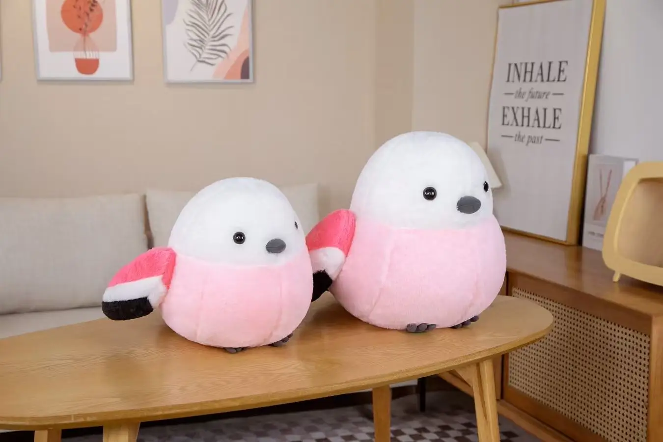 40/50 ซม.จําลอง Chubby BIRD Plush ของเล่นตุ๊กตาการ์ตูนอะนิเมะน่ารักหมอนตกแต่งบ้านเด็กของขวัญวันเกิด Dol