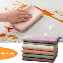 Thickened Home Cleaning Cloths Household Absorbent Towel Double Layer Wash Rags Multifunctional Microfibre Wipes with Lanyard