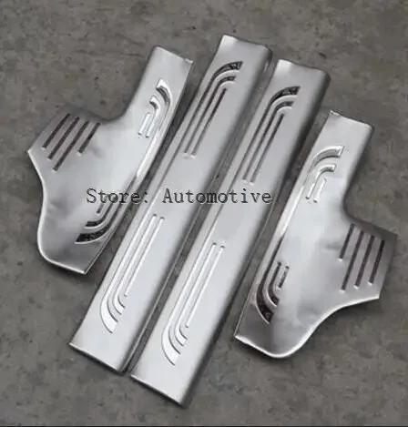 High Quality 4 Piece Built-in stainless steel door sill scuff plate for Honda CRV CR-V 2012 2013 2014 2015 car sticker With logo