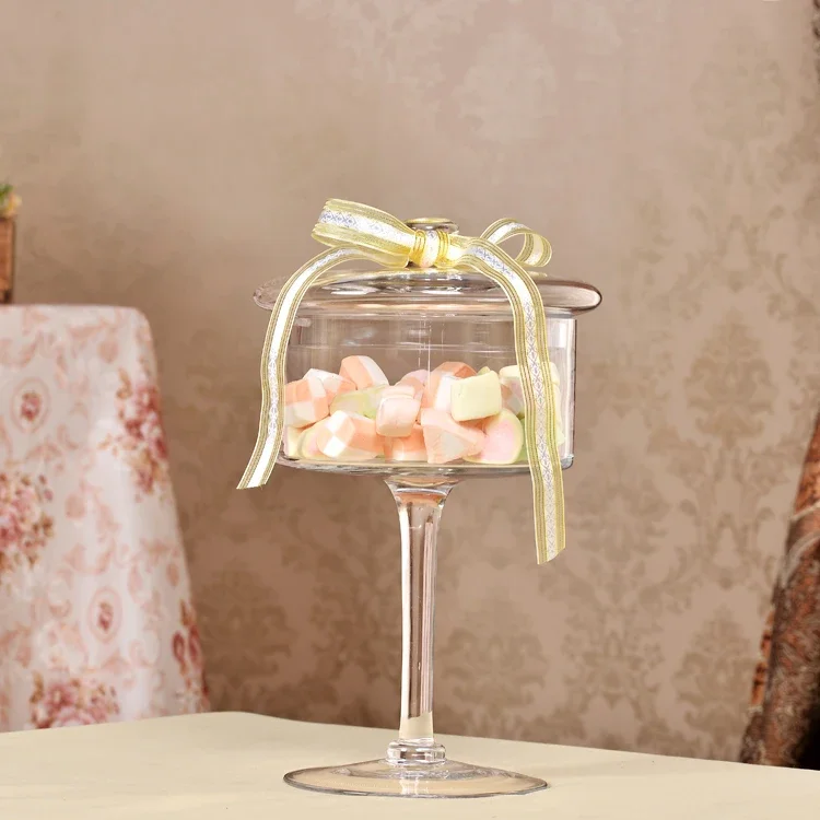 Home Transparent Glass Cupcake Stand Cover Wedding Dessert Display Bar Decoration Plate Bakeware Kitchen Accessories