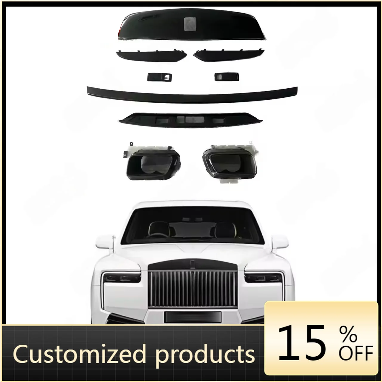 

Deren High QualityRolls Royce Cuillinan Upgrade BB Accessories Exhaust Exterior Parts Trim BLACK BADGE SERIES 1 KIT (2018-2024)