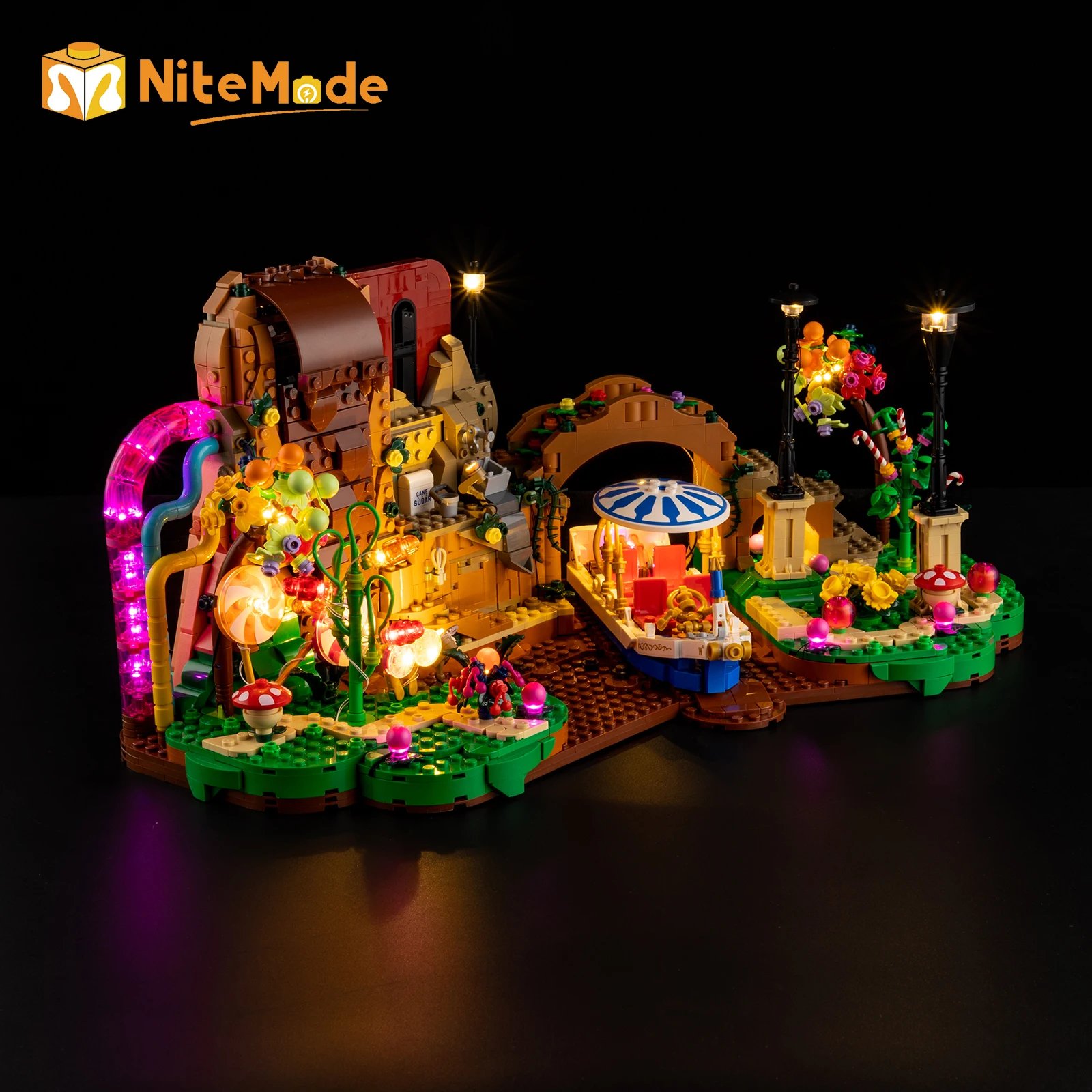 مجموعة إضاءة LED Easylite مناسبة لـ Lego Willy Wonka ومصنع الشوكولاتة 21360 (بدون نموذج)