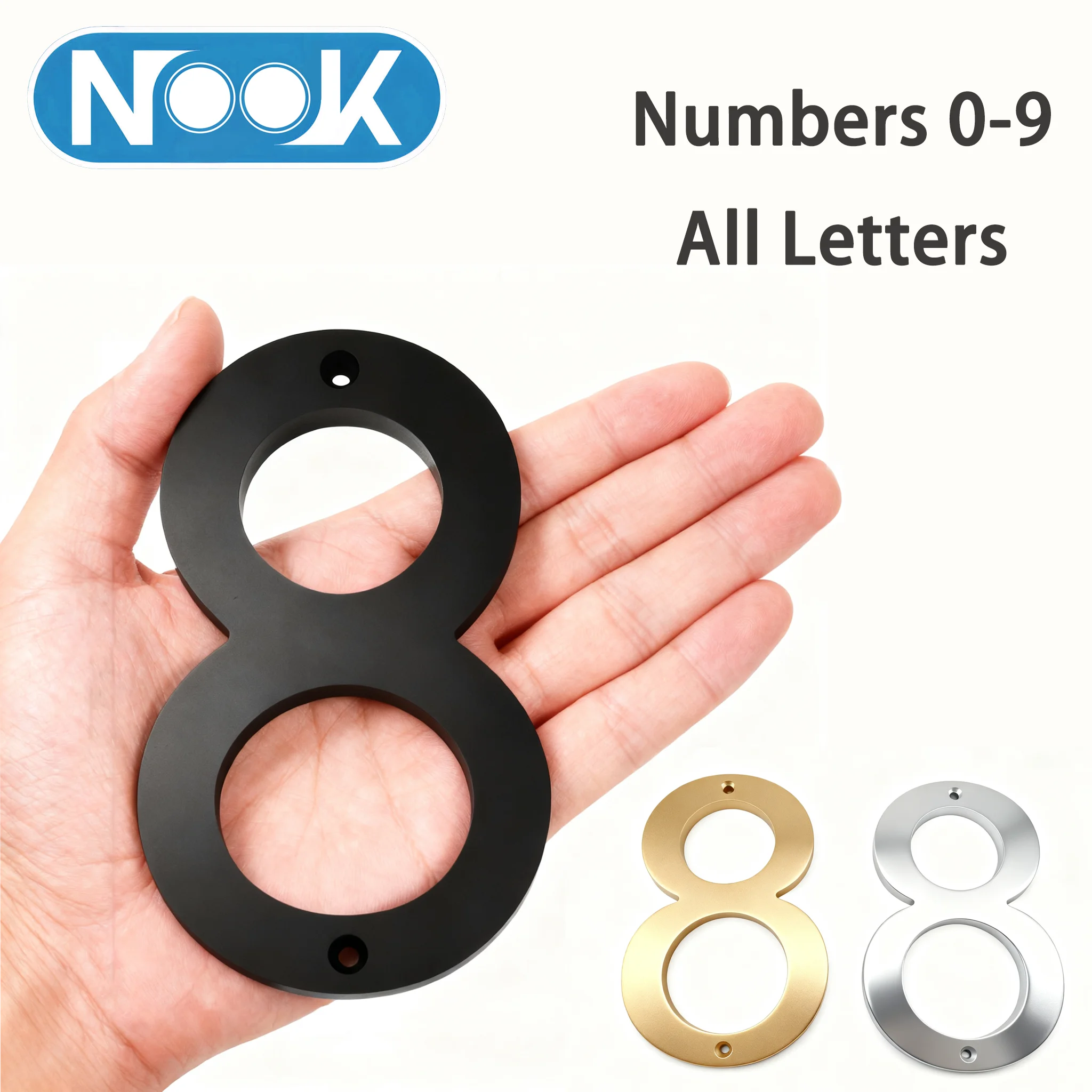 

12-15 cm 3D House Numbers Outdoor 26 Letters Digital Signage Acrylic DIY Font Address Street Villa Number Entrance Sign for Home