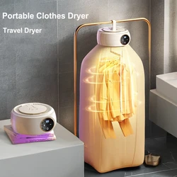 2025 New LED Digital Display Temperature Control Clothes Dryer Home Portable Foldable Clothes Dryer with Drying Bag