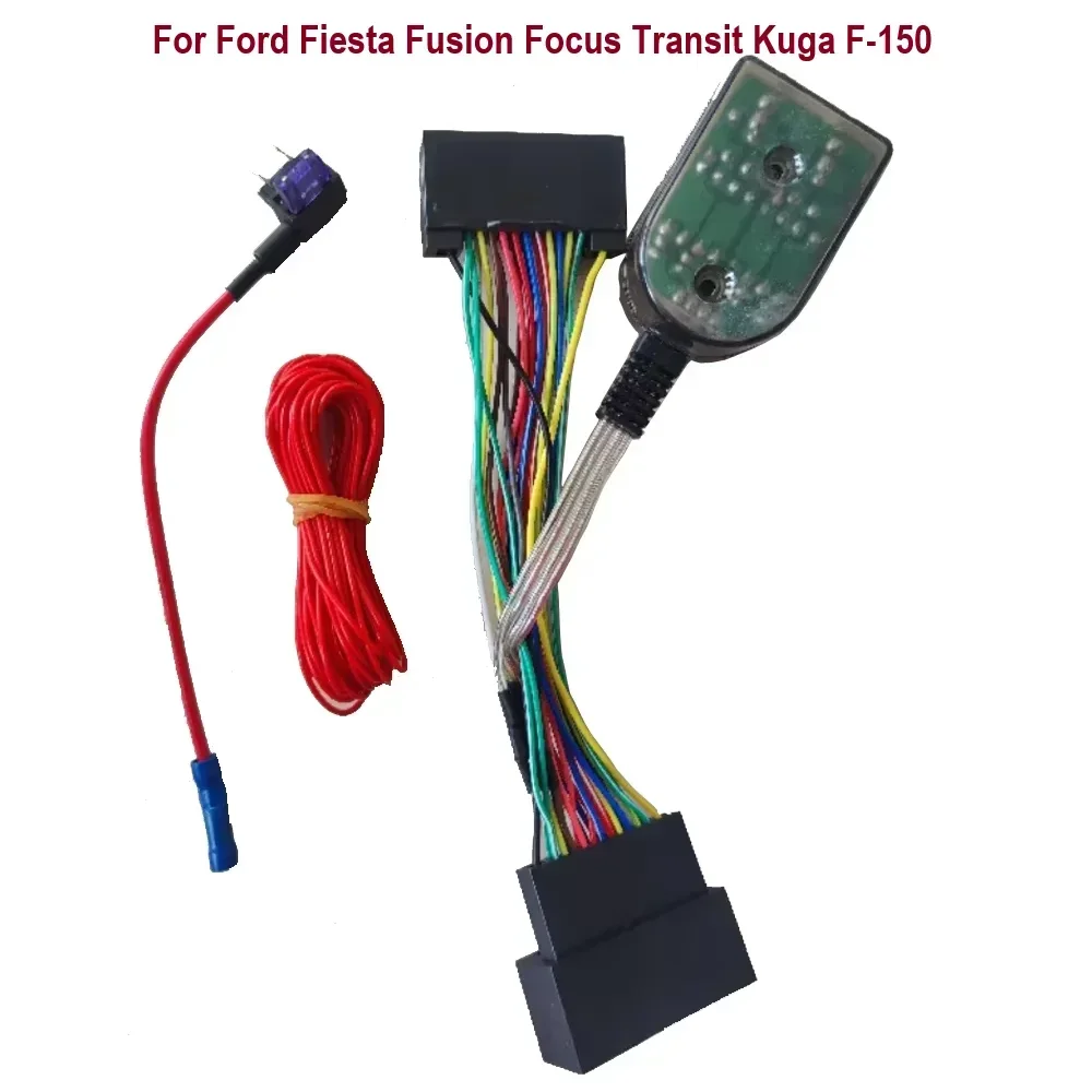For Ford Fiesta Fusion Focus Transit Kuga F-150 Wiring Harness Car Radio Subwoofer Amplifier Plug Cable Stereo Audio Converters