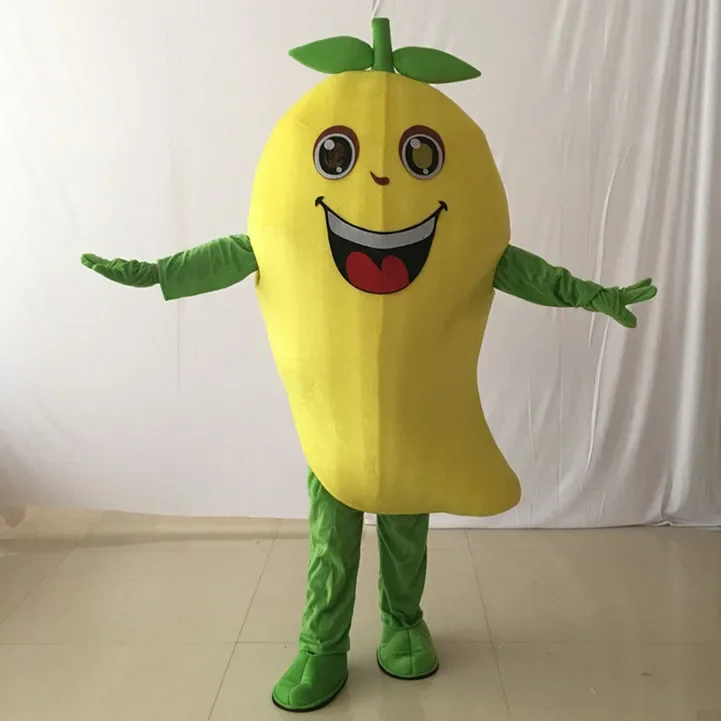 

Mango Mascot Costume Fruit Cartoon Apparel Halloween Birthday Cosplay Adult Size Adult Mascot Costumes Fruit Mascot Fancy Dress