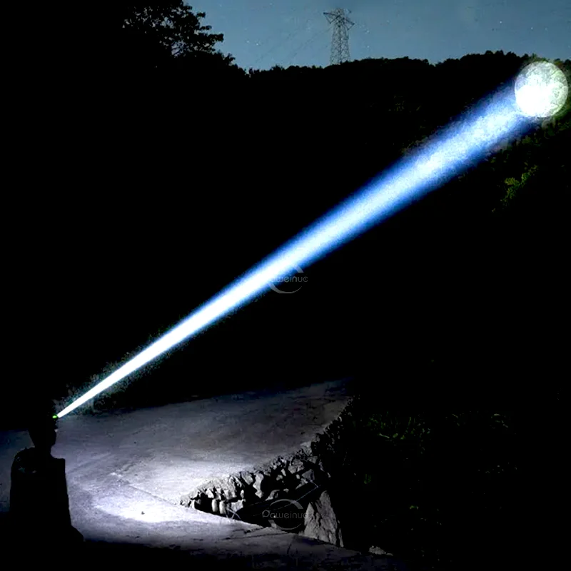 Alta potência led farol de longo alcance 3000m cabeça lanterna recarregável usb cabeça tocha trabalho ao ar livre cabeça lanterna pesca farol