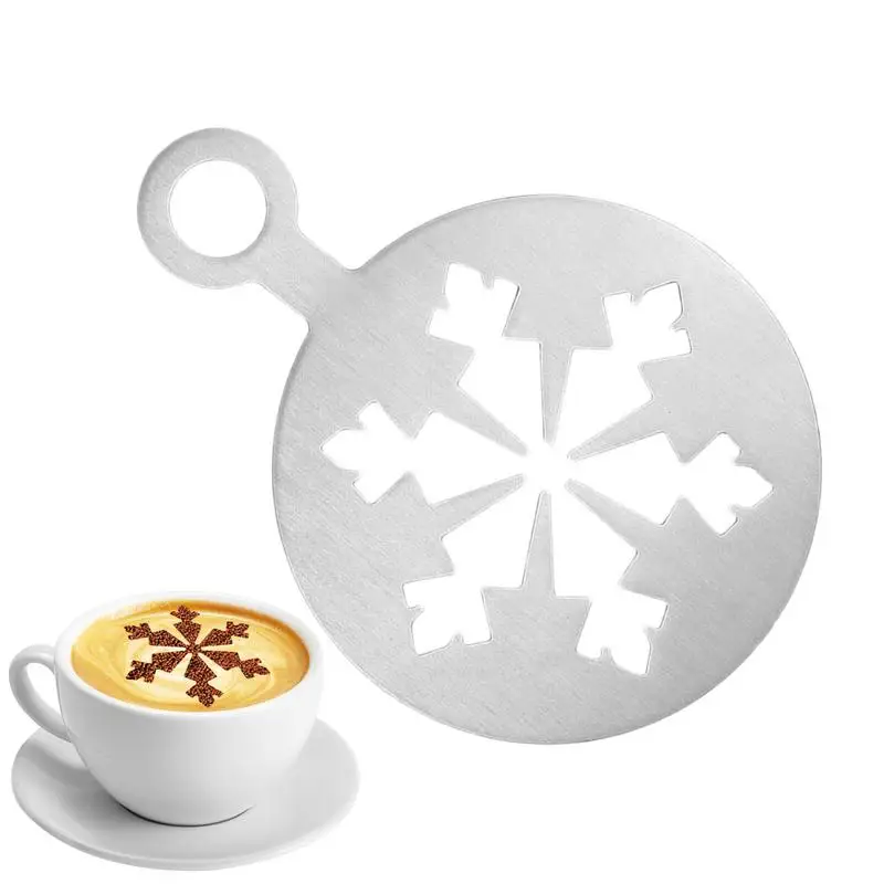 

Coffee Stencils Latte Art 4.72 Inch Cappuccino Stencil Coffee Art Tools Coffee Art Template Reusable Coffee Latte Art Molds With