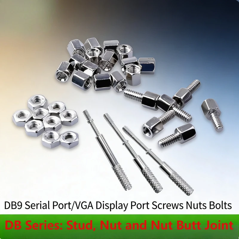 Nuts DB Connector VGA Copper DB9 DB15 DB25 RS232 set Screws Header Hexagonal Column  Plate Bracket VGA 30 COM Serial Stud Bolt