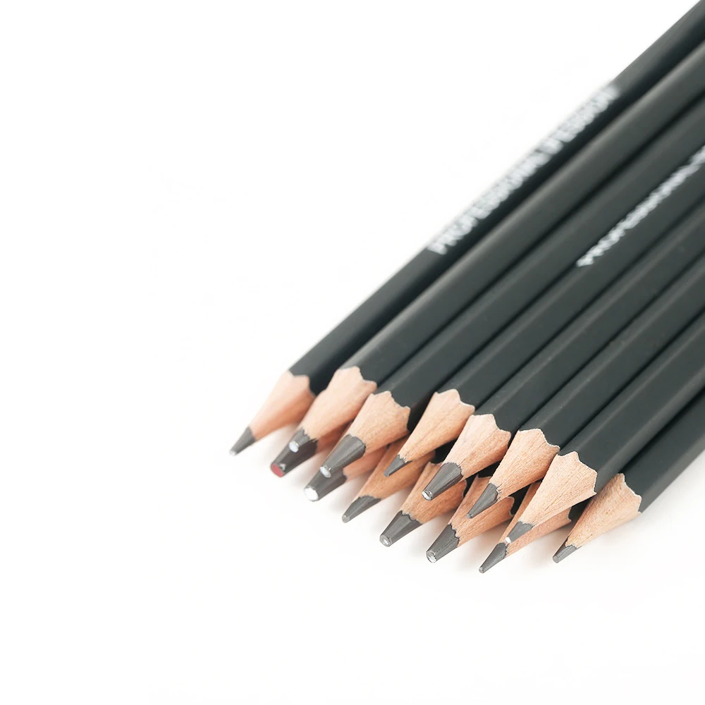 14PCS Professional Wooden Pencil Graphite Drawing Sketching Pencil Office School Pencil 12B 10B 8B 7B 6B 5B 4B 3B 2B HB 2H 4H 6H