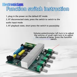 TPA3116 Bluetooth 5.0 2.1 Subwoofer o dużej mocy wzmacniacz cyfrowy płyta DC12-24V gotowa płyta 250W + 50W + 100W