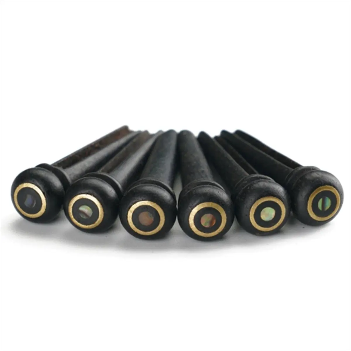 6pcs Ebony Guitar Bridge Pins for 6 & 12 String Acoustic Guitar Fixed String Nails [AA74-AAA]