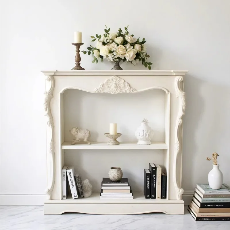 

New fireplace cabinet French fireplace cabinet European entrance decorative cabinet retro wind simulation flame fireplace decora